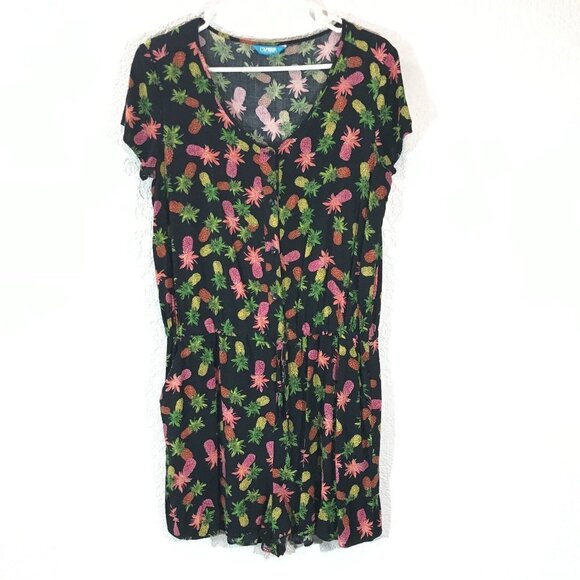 🌷Nanette Lepore L'Amour Pineapple Romper - Picture 1 of 5